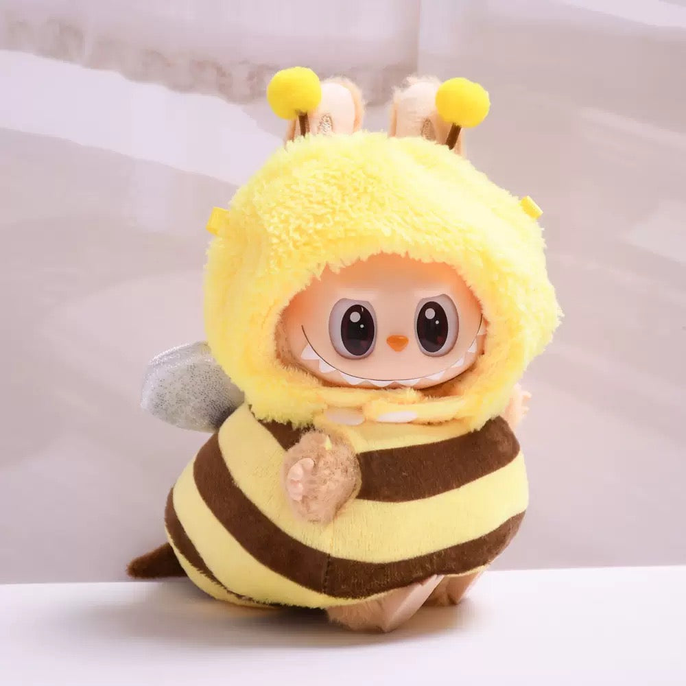 Yellow Fat Bee Outfit/clothes  for labubu 17cm Doll（No Doll Included）