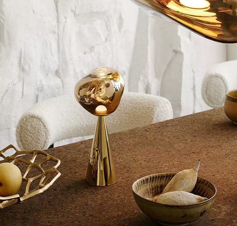 Portable rechargeable lava bedside lamp for bedroom